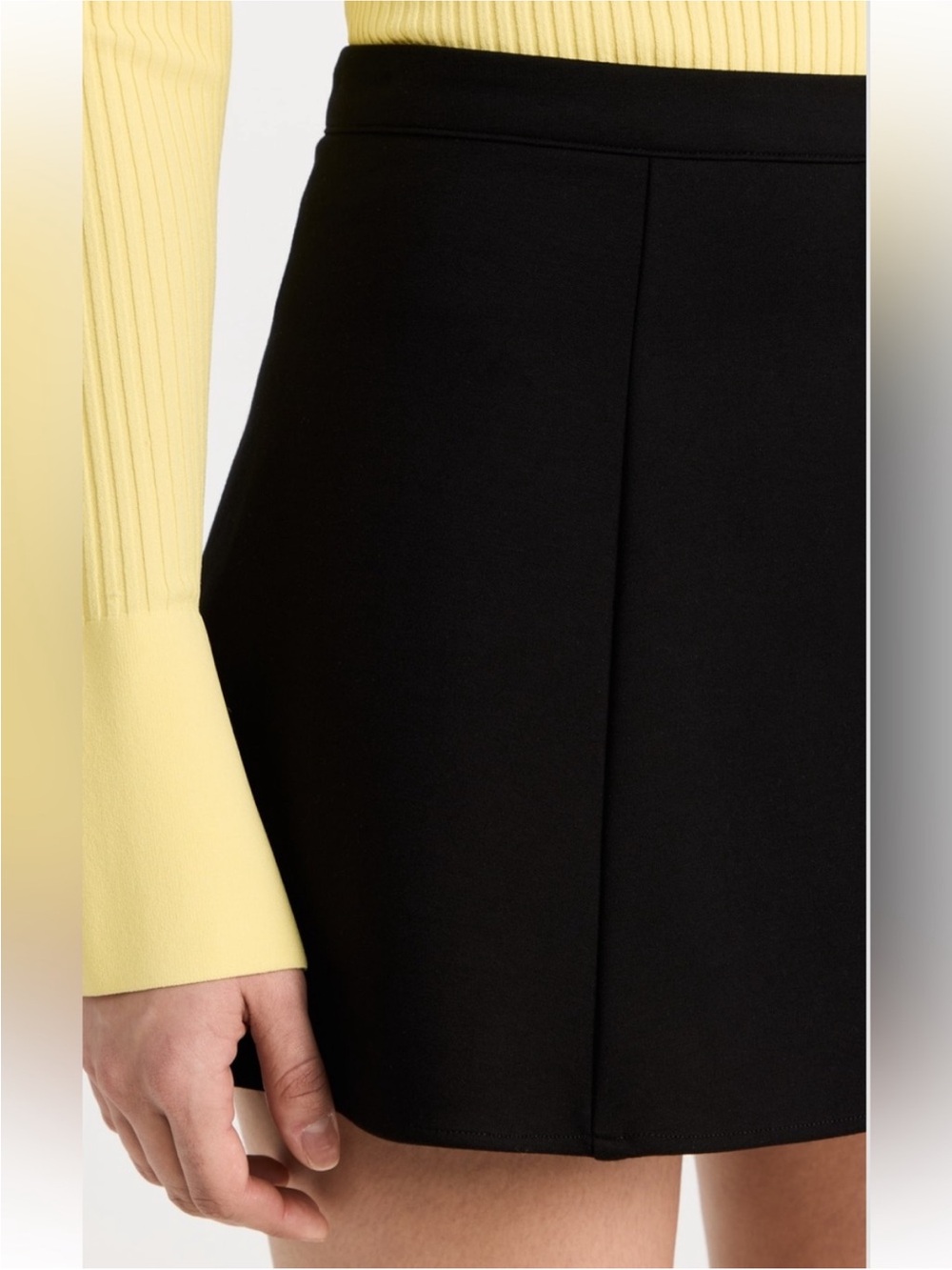 Reformation Liene Black High-rise A-line Mini Skort Skirt, size - Picture 7 of 16